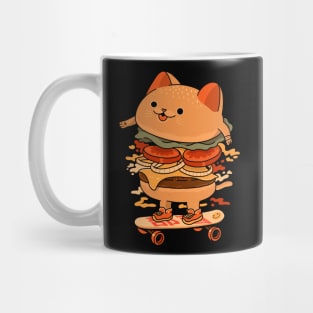 Burger Cat Skater Mug